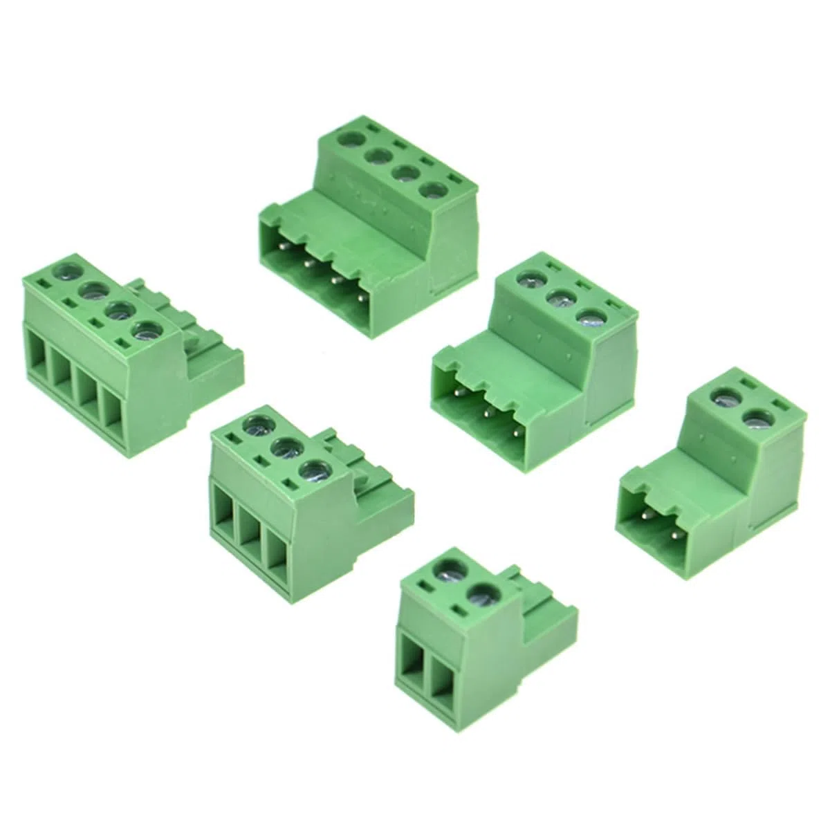 PENGLIN Conectores Eléctricos Terminales Enchufables sin Soldadura, División 5,08 mm, 2, 3, 4 Pines, Montaje PCB, Abrazadera de Tornillo