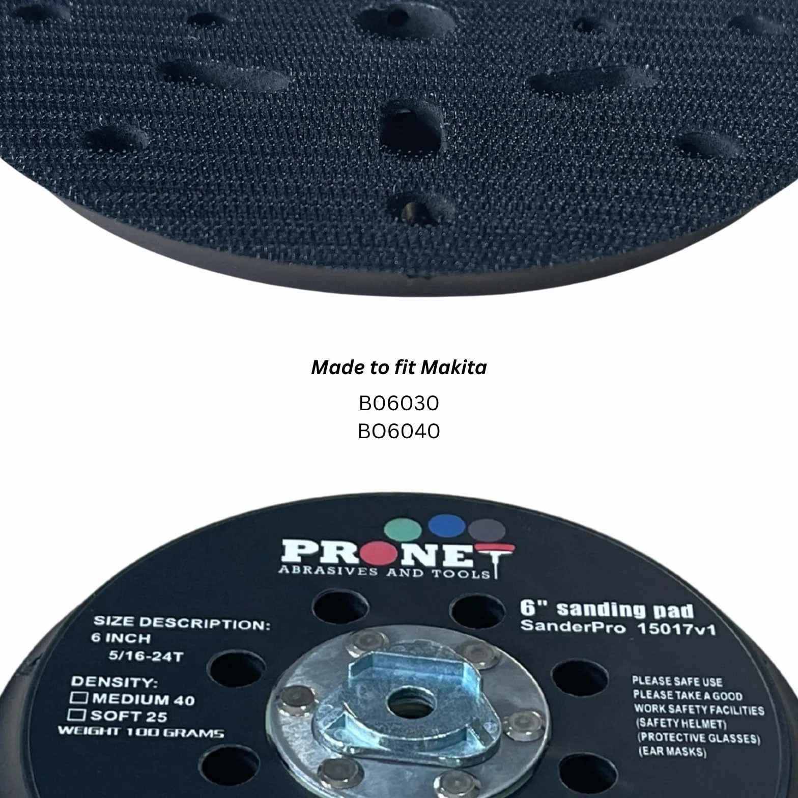 Almohadilla de respaldo de repuesto para Makita 150 mm - Densidad media - BO6030 BO6040 - P-34453 Eq