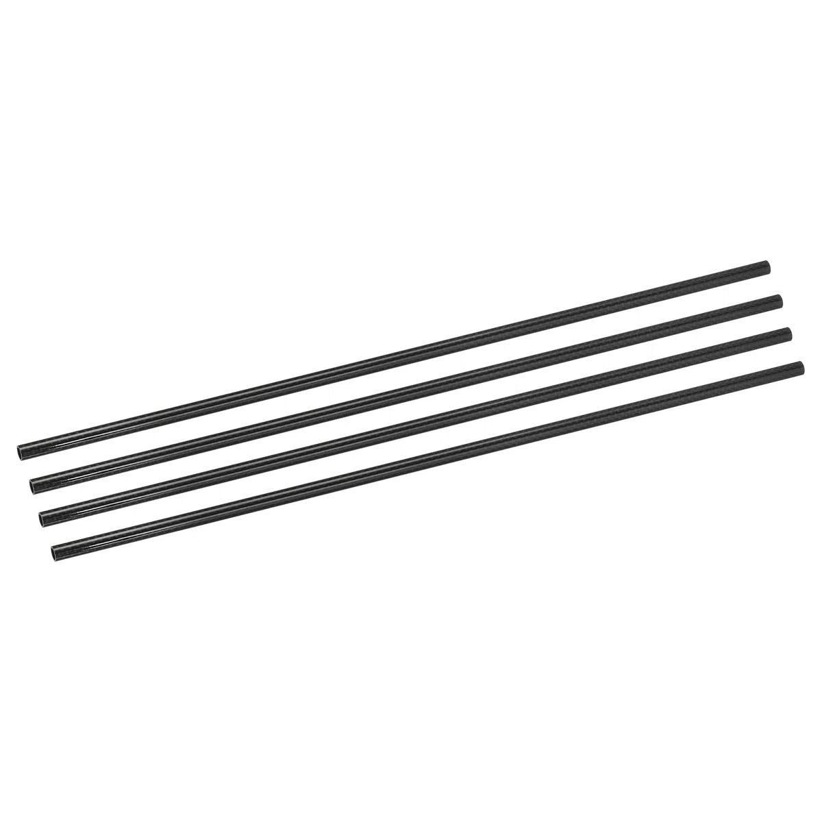 QUARKZMAN 4 Tubos de Fibra de Carbono 6 x 8 x 420mm Tejido Liso Superficie Brillante Varilla de Carbono Enrollada en Rollo de 3K para Aviones RC Quadcopters Multicopters