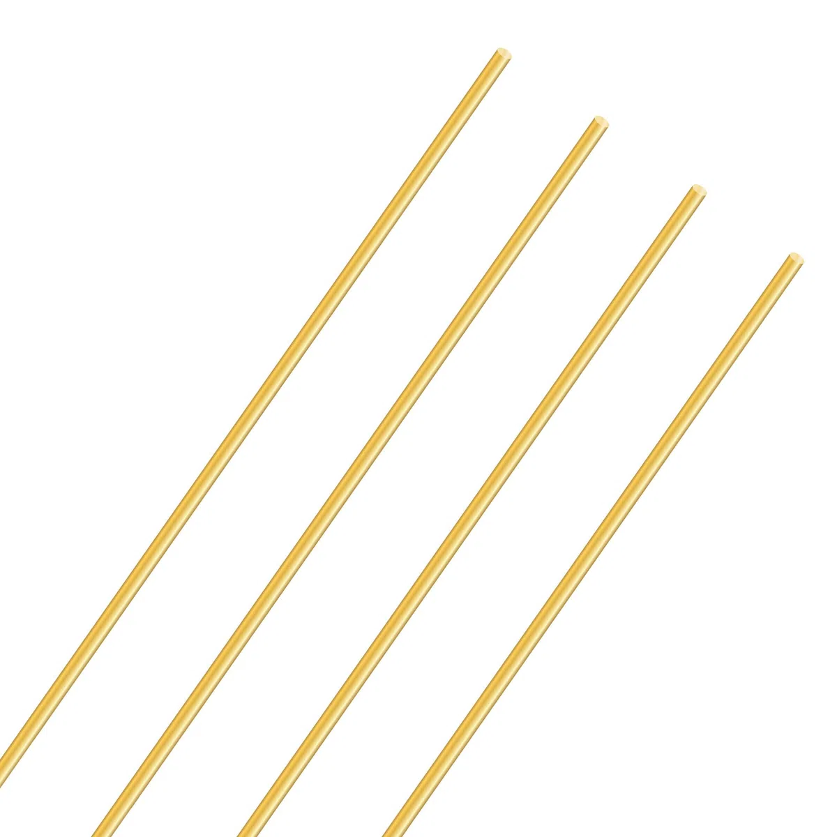 Varilla redonda de latón de 2,5 mm x 350 mm, varillas de latón redondo sólido para manualidades (4 piezas)