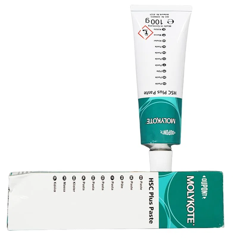 MOLYKOTE HSC Plus - Pasta de 100 g, 100 g, grasa lubricante de alta temperatura, antiagarre para roscas, pasta conductiva, alta capacidad de carga, protección eficaz contra la corrosión, amplio rango