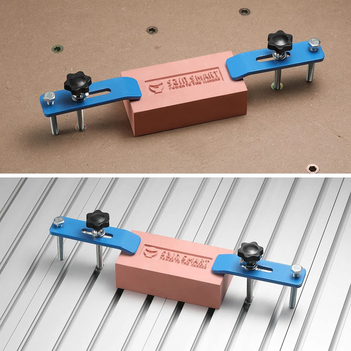Genmitsu Juego de 4 abrazaderas de sujeción, abrazadera de enrutador CNC para carpintería y metalurgia, compatible con la máquina CNC PROVerXL 4030/6050 Plus y 3040 Spoilboard de extensión