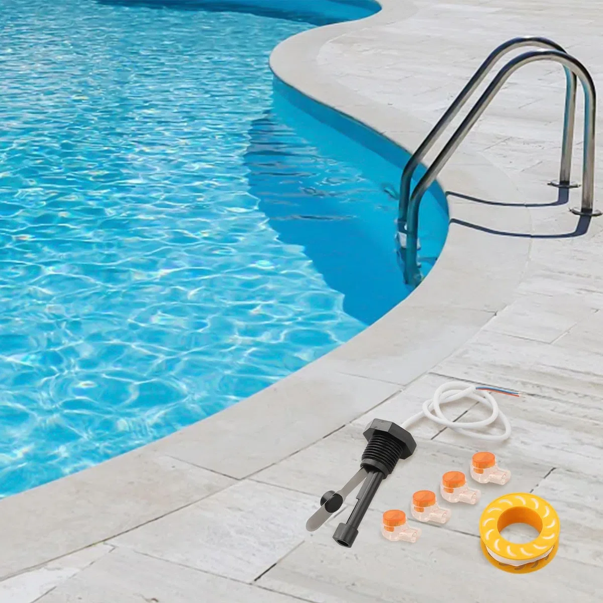 Interruptor de flujo para sistemas de clorador salino Intellichlor, pieza de repuesto 520736, para modelos IC-15/IC-20/IC-40/IC-60, detección de flujo de agua y temperatura, instalación con cable y