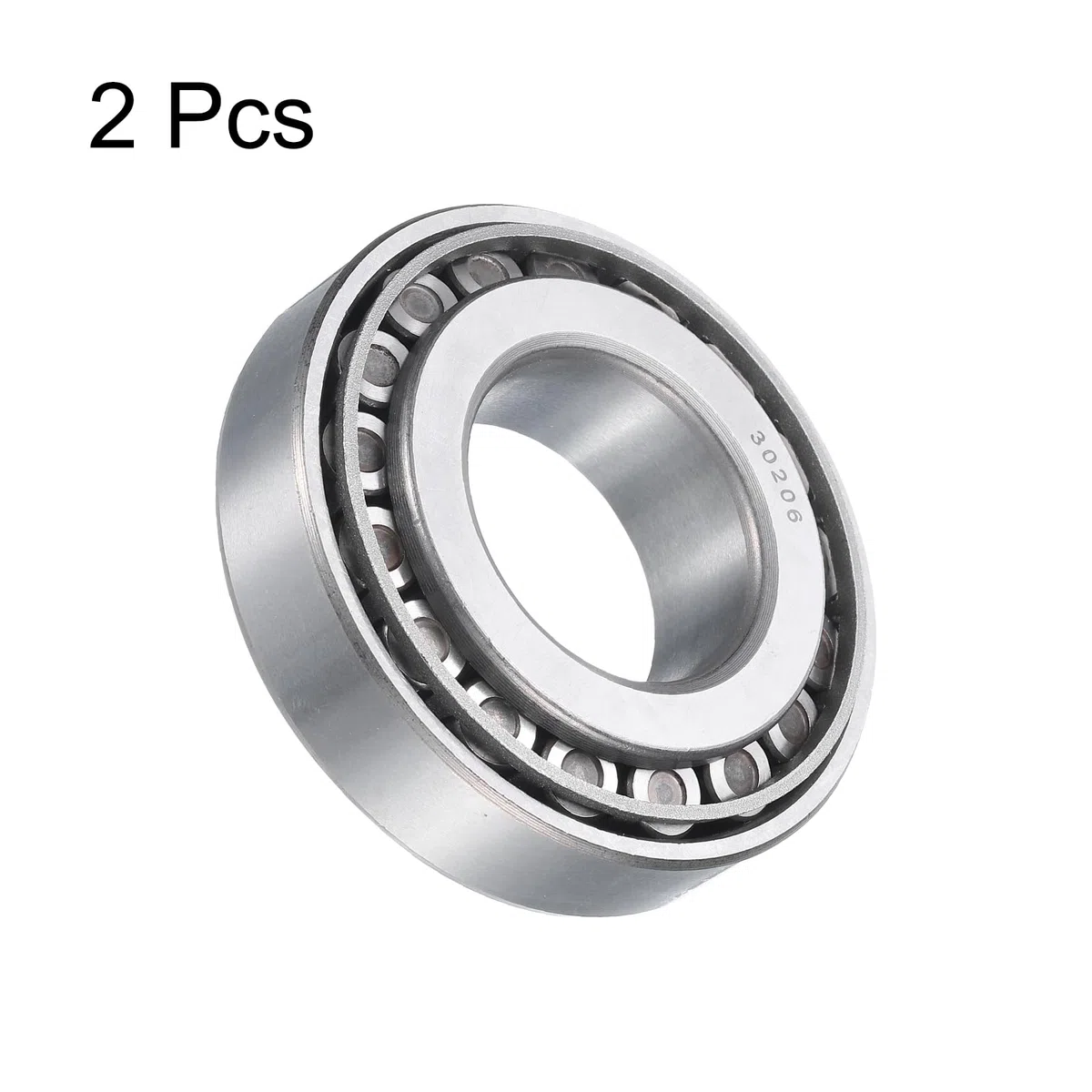 QUARKZMAN 2 Piezas de Rodamiento de Rodillos Cónicos 30206, Cono Y Copa, 30mm de Diámetro X 62mm de Diámetro Exterior X 17.5mm de Grosor, Juego de Acero Cromado, Abec-5
