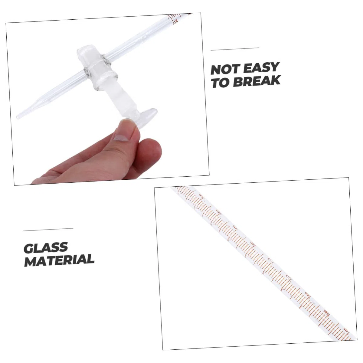 Pipeta de Vidrio para Laboratorio Resistencia Corrosión y Durabilidad Adecuado para Experimentos de Química y Suministros Químicos de Laboratorio