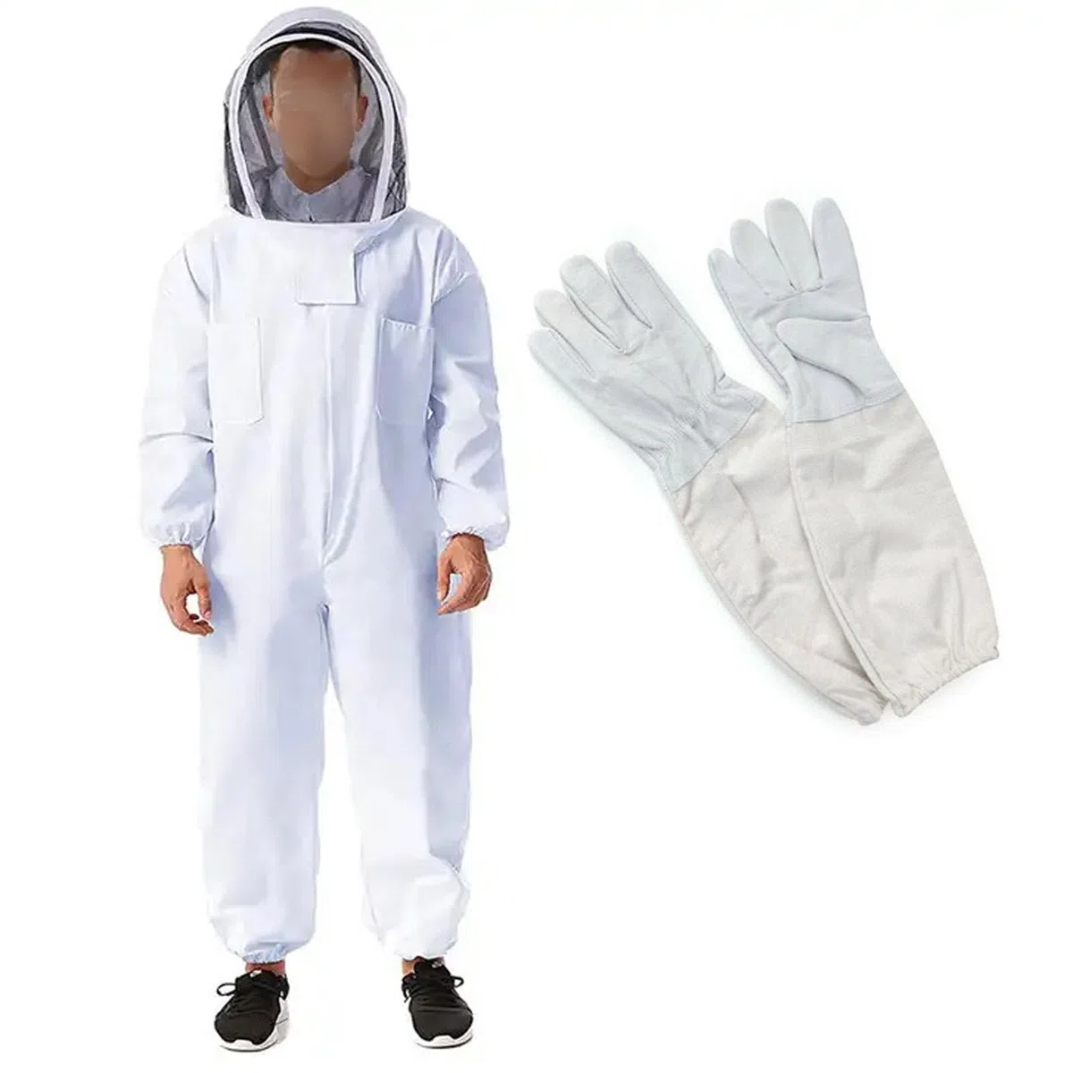 Traje de Apicultor Profesional con Velo,Traje de Abejas,Traje de Apicultura con Guantes,Ropa Apicultura Protección Cuerpo Completo Hombres Mujer para Apicultura Transpirable Anti AVI(Size:l,Color:b)