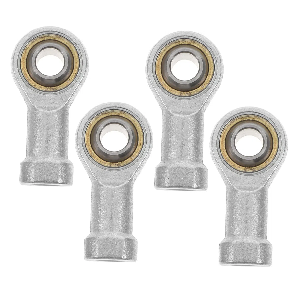 WOONEKY Cojinete Metálico de Unión con Ojo de Pez M10x1.25 4 Piezas para Extremos de Varilla Roscada, Rodamiento para Articulaciones de Cilindros, Compatible con Aplicaciones Industriales