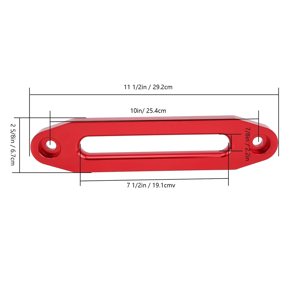 Buachois Cabrestante Estilo Hawse Guia de Paso Guía Puerto Bloque de Cuerda Bloqueador de Cuerda Cabrestante de Vehículo Todoterreno Cabrestante de Cuerda de Nailon Accesorios 10 Pulgadas(Rojo)