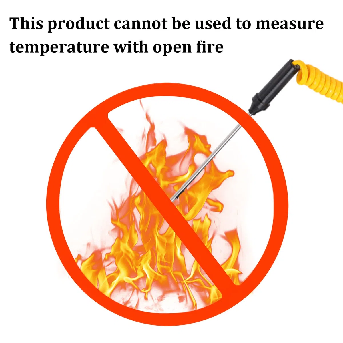 Termómetro digital, termómetro Sensor LCD Industrial Sonda de temperatura de alta precisión Estándar Tipo K Enchufe Portátil