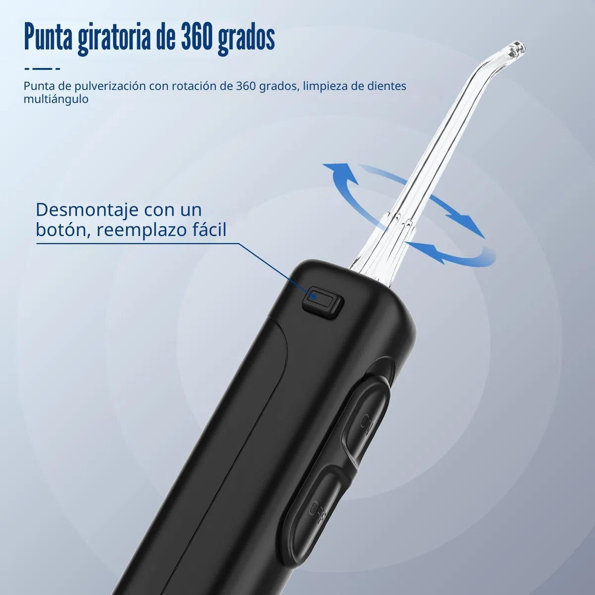 Sawgmore - Irrigador dental eléctrico con 10 niveles de presión ajustables, 600 ml de capacidad, irrigador oral con 5 boquillas multifuncionales para el hogar (negro)