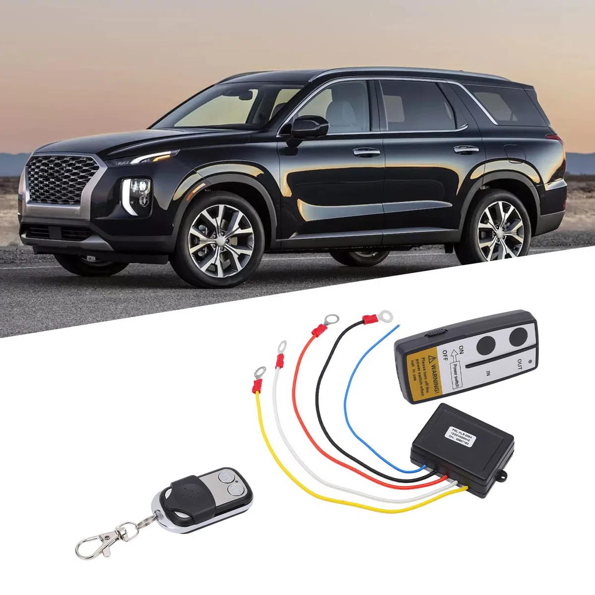 Joyzan Control Cabrestante Inalámbrico, Automático Remoto Inalámbrico DC12V 24V Kit Receptor Llave Puerta Garaje Interruptor Barco Au Mando Inalambrico Distancia Coche Controlador Sistema Eléctrico