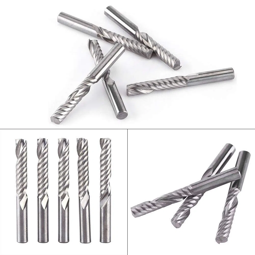 Fresa de Carburo de Tungsteno Molino de Extremo Flauta única CNC Fresado Bits 6mm x 32mm 5Pcs