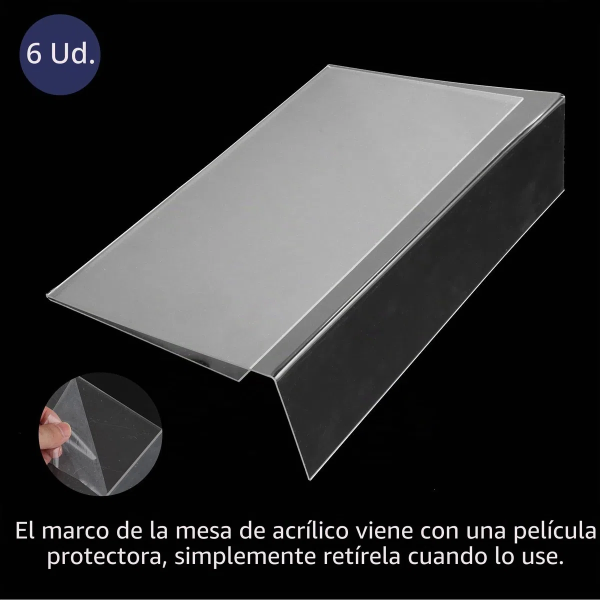 JMIATRY 6 Pack A4 expositor metacrilato, metacrilato a4, Expositor Metacrilato Transparente A4 para Recepción, Oficina, Tienda, Restaurante, Hotel - 297x210MM