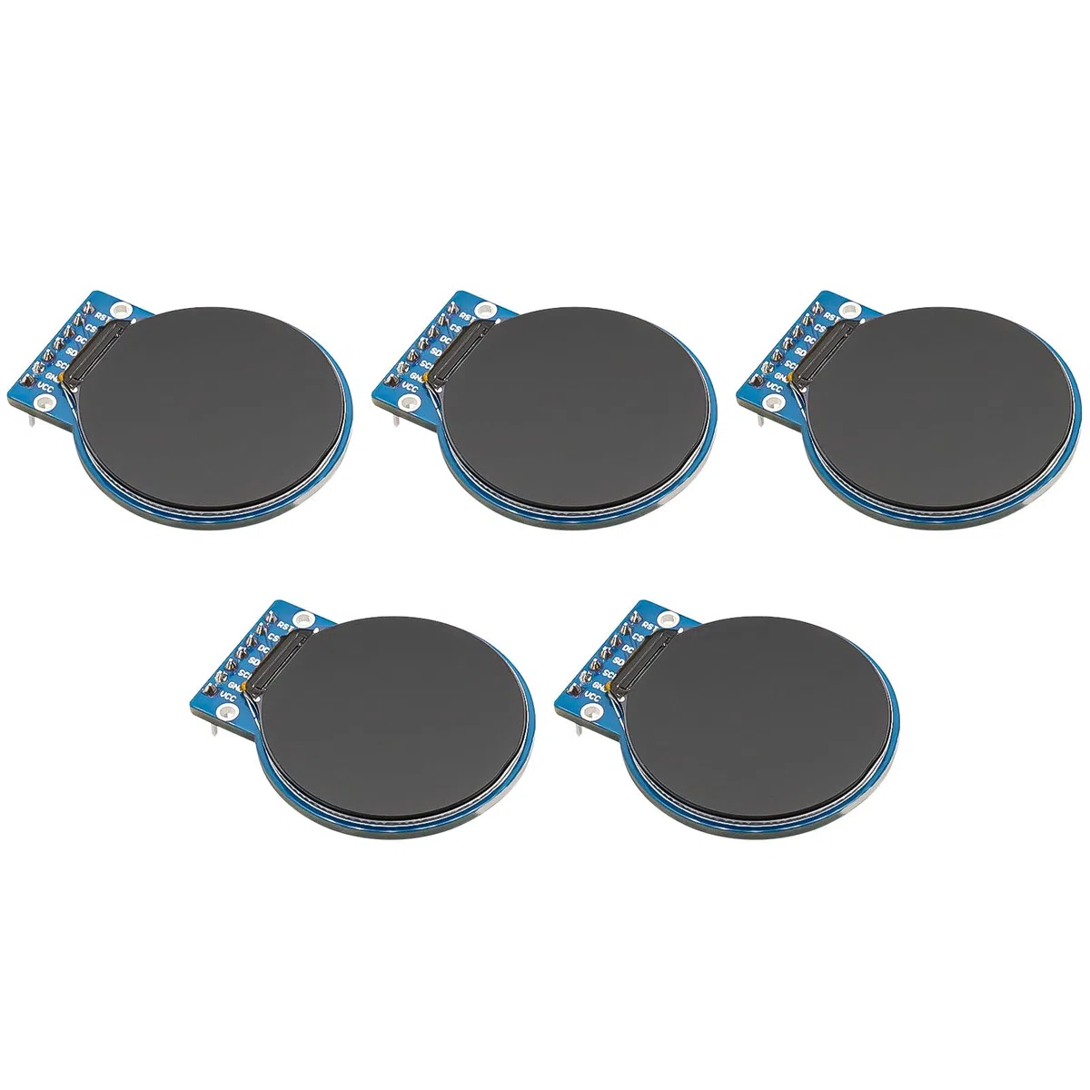ARCELI 5Pcs GC9A01 1.28-Inch Round TFT Display for Arduino, RGB IPS HD 240 x 240 Resolution SPI Interface LCD Display Module for Display Devices, Real-Time Monitoring and Instrument Display