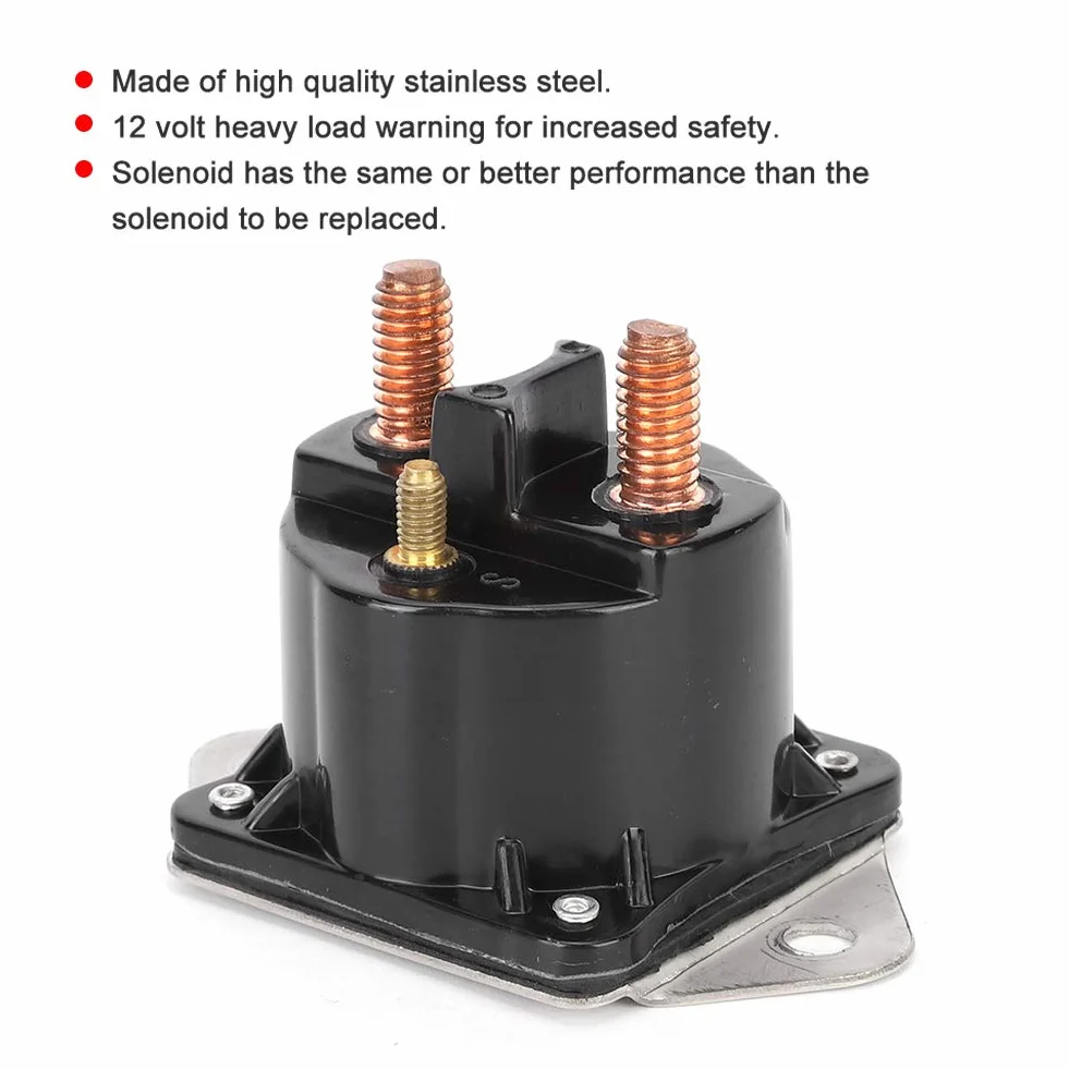 Relé de solenoide de cabrestante, Fydun repuesto de relé de solenoide de control de cabrestante de acero inoxidable, 4 terminales 72631, accesorios de repuesto de 12 V