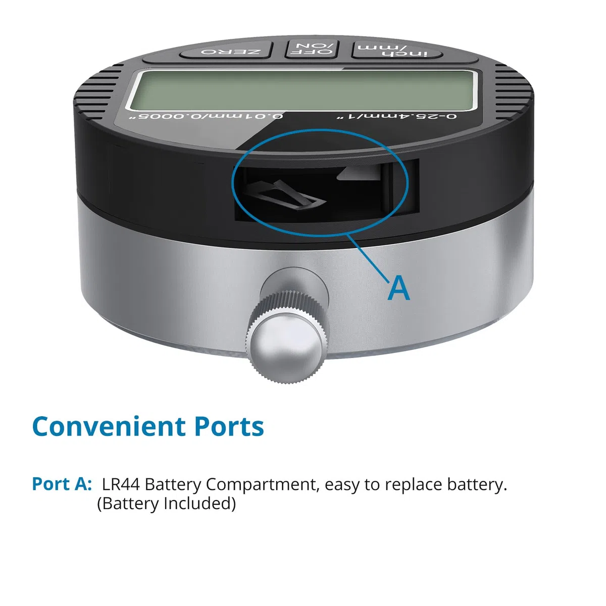 AUTOUTLET Indicador digital DTI Indicador de cuadrante digital DTI 0.01/0.0005 '' Indicador de sonda digital 0-25.4mm / 1 '' Relojes comparadores Indicadores de Prueba de Cuadrante Electrónico