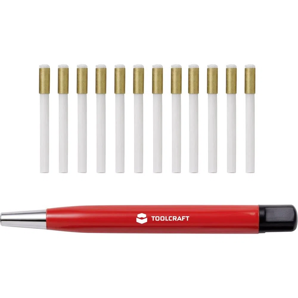 TOOLCRAFT TO-5864070 - Juego de 12 cepillos de limpieza para borrador de fibra de vidrio, fibra de vidrio, diámetro de 4 mm, diámetro de 11 mm