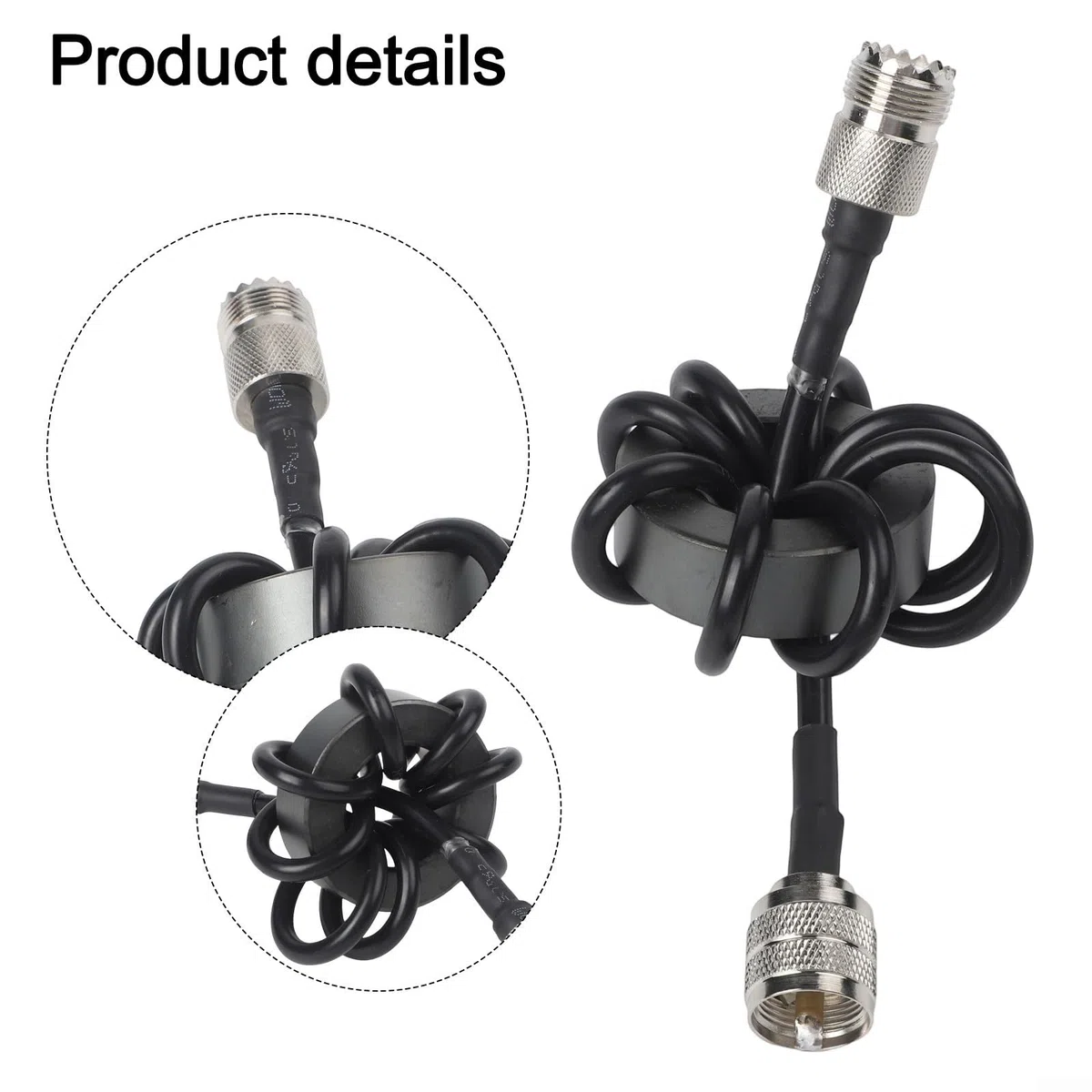 Minhe Anillo de estrangulador de onda corta para radio HF (1.8–30 MHz) - 200W/1000W Doble tamaño EM-25 y EM-43 núcleo magnético, supresor de corriente de modo común antiinterferencia (EM-25)