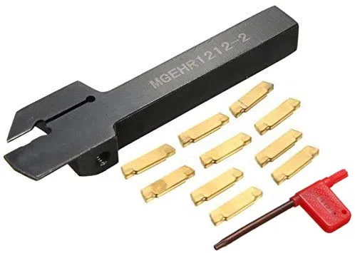Mgehr 1212-2 - Herramientas de torno de metal para ranura con soporte para barra perforadora para torno y puntas MGMN200-G