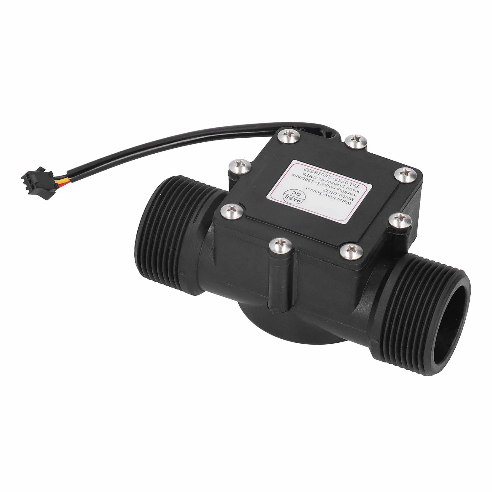 Medidor de Flujo Industrial Contador de Caudalímetro de Agua de Tubería YF-DN32 G1.25in Sensor Hall Contador de Flujo de Tubería Industrial Resistente a Alta Temperatura y Presión