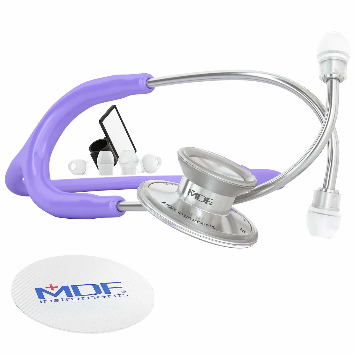 MDF Instruments Acoustica Fonendoscopio ligero de doble cabeza - GarantÌa-de-por-vida & Programa-piezas-gratuitas-de-por-vida, Morado Pastel,MDF747XP07