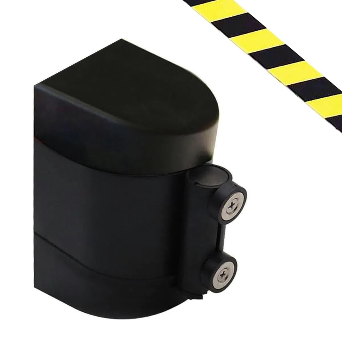 Barrera de cinturón retráctil de atracción magnética Negra, con Accesorios de Montaje, Barrera de cordón de Seguridad de Montaje en Pared magnético de 2/3/5/10 M(A,5M/16.4FT)