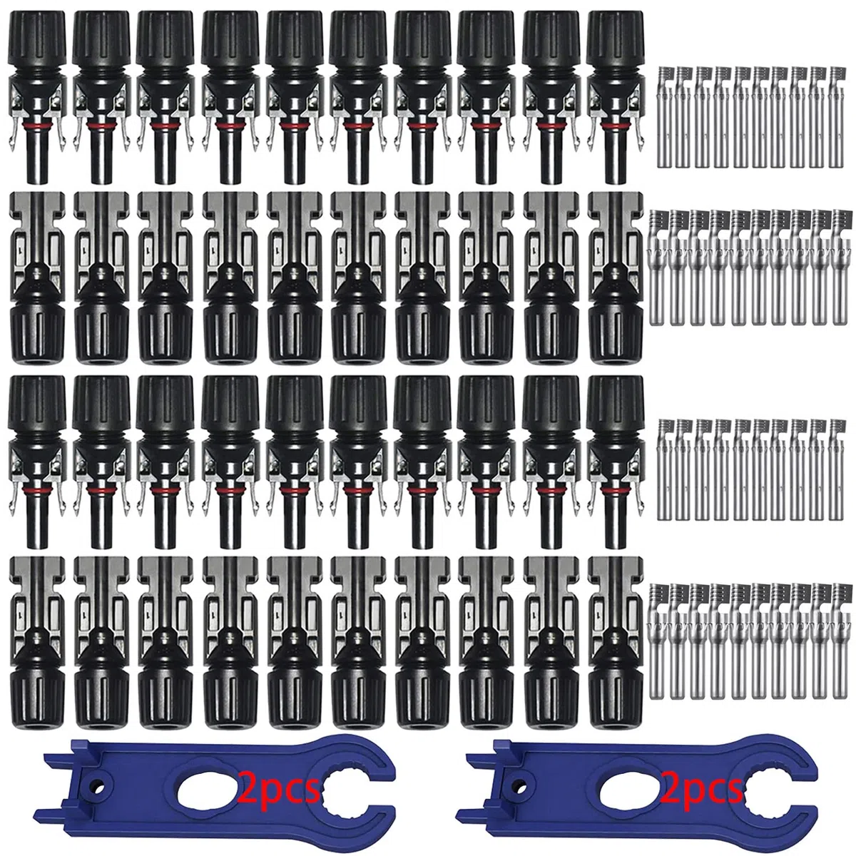 GTIWUNG 20 Pares Solar Panel Cable Conector, Macho/Hembra Conector Impermeable Anillo de Sello Impermeable, Conectores de Cable Panel Solar