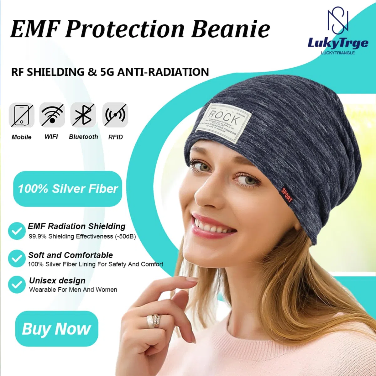Gorro de protección EMF, sombrero Faraday unisex, gorra elástica con bloqueo de radiación para microondas