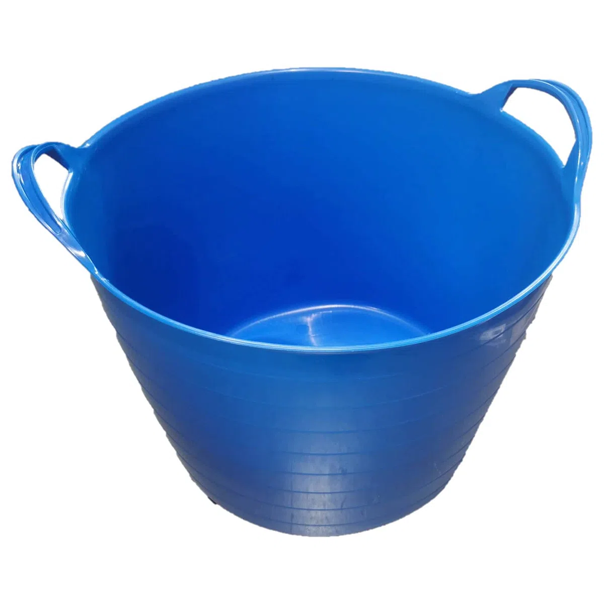 Pack de 4 capazos de plástico Flexible, de Color Azul, de 45 x 33 cm con Capacidad de 42 litros, con Asas, Ideal para Trabajo de Vendimia, Agricultura… Cubo de plástico(4uds / 42 litros Azul)