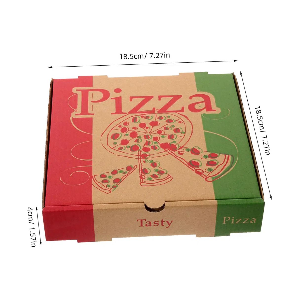 SHINEOFI Caja de Pizza de Papel de Pizza y Cheesecakes para Almacenamiento y Transporte para Llevar 10 Piezas, Caja Plegable de 7 Pulgadas en Restaurantes