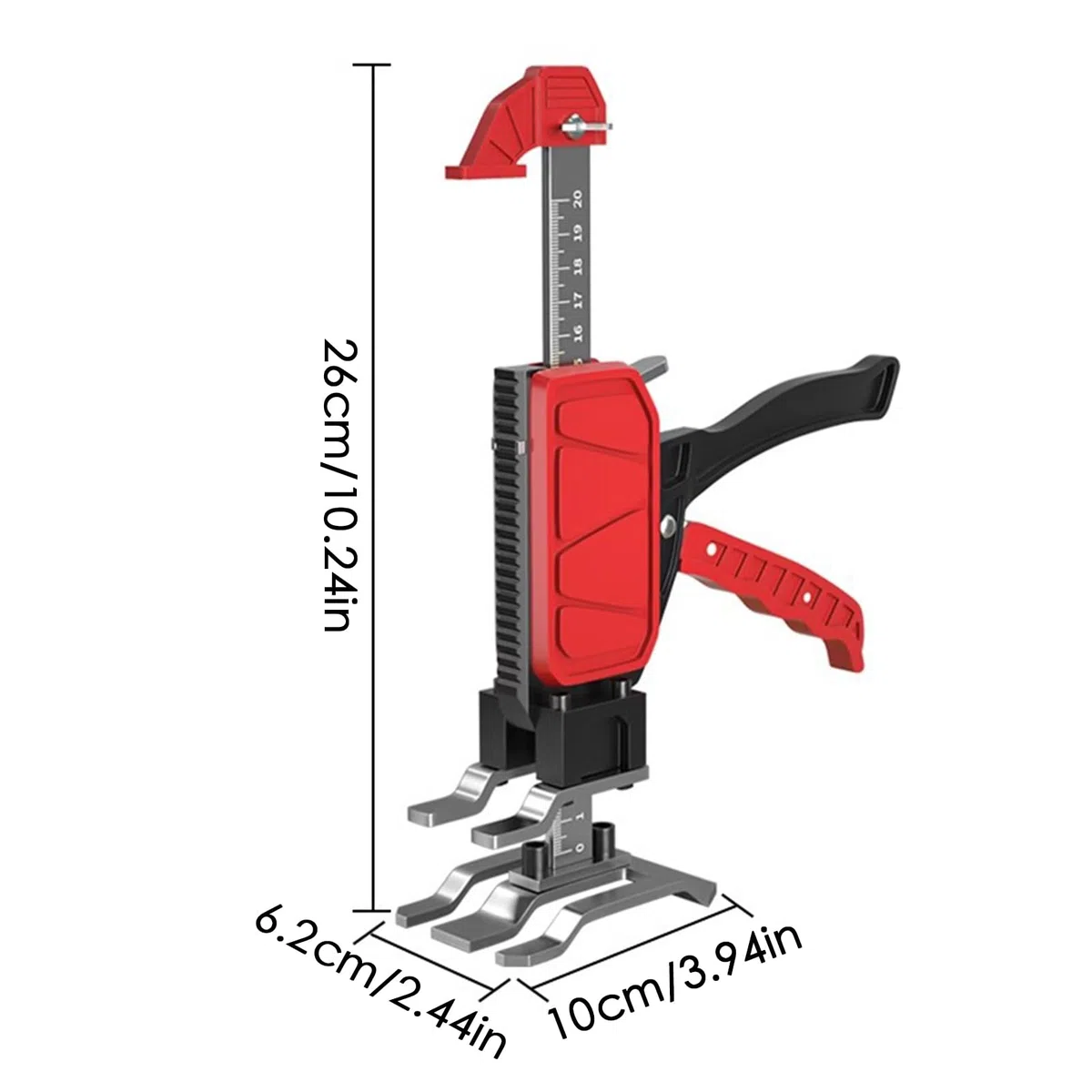Gato de brazo resistente: gato para muebles que ahorra mano de obra, herramienta de elevación de gabinetes con capacidad de carga de 200 kg, mano ajustable para carpintería, instalación de gabinetes y