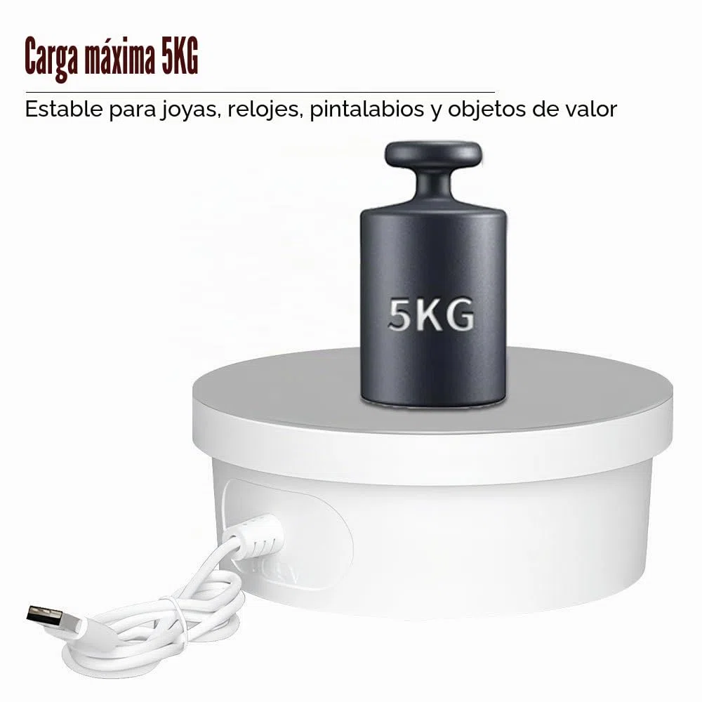 Soporte de exhibición LED Giratorio, Base de luz LED Redonda, silenciosa y automática de 360 Grados para estatuas de Cristal, Bolas de Cristal, Copas de Cristal, Colecciones, Figuras, Joyas y Arte