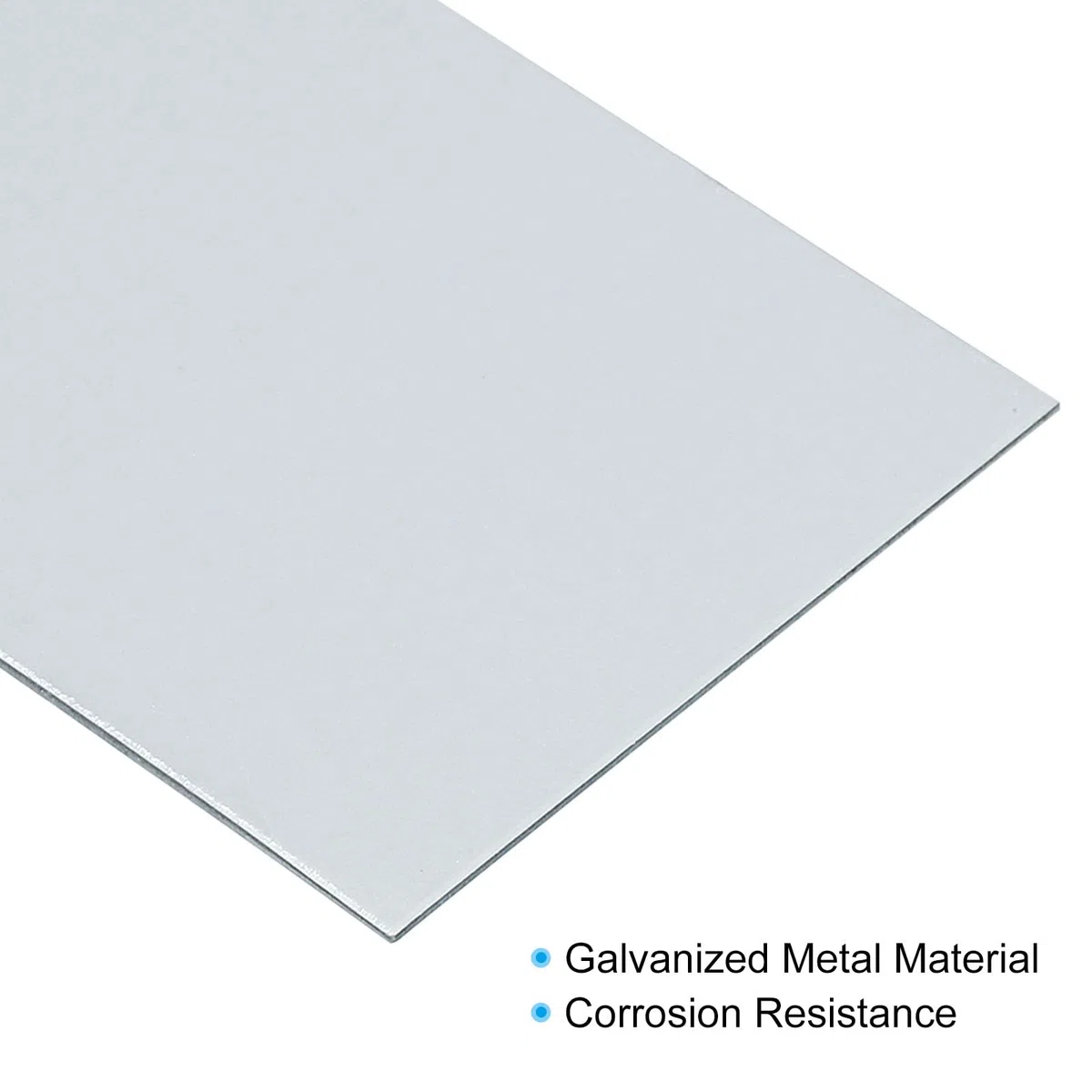 PATIKIL 5 Láminas de Acero Galvanizado, Placas de Acero Galvanizado de 10x10 cm y 0,8 mm de Grosor para Reparación de Tejados, Fijación, Manualidades y Proyectos de Bricolaje
