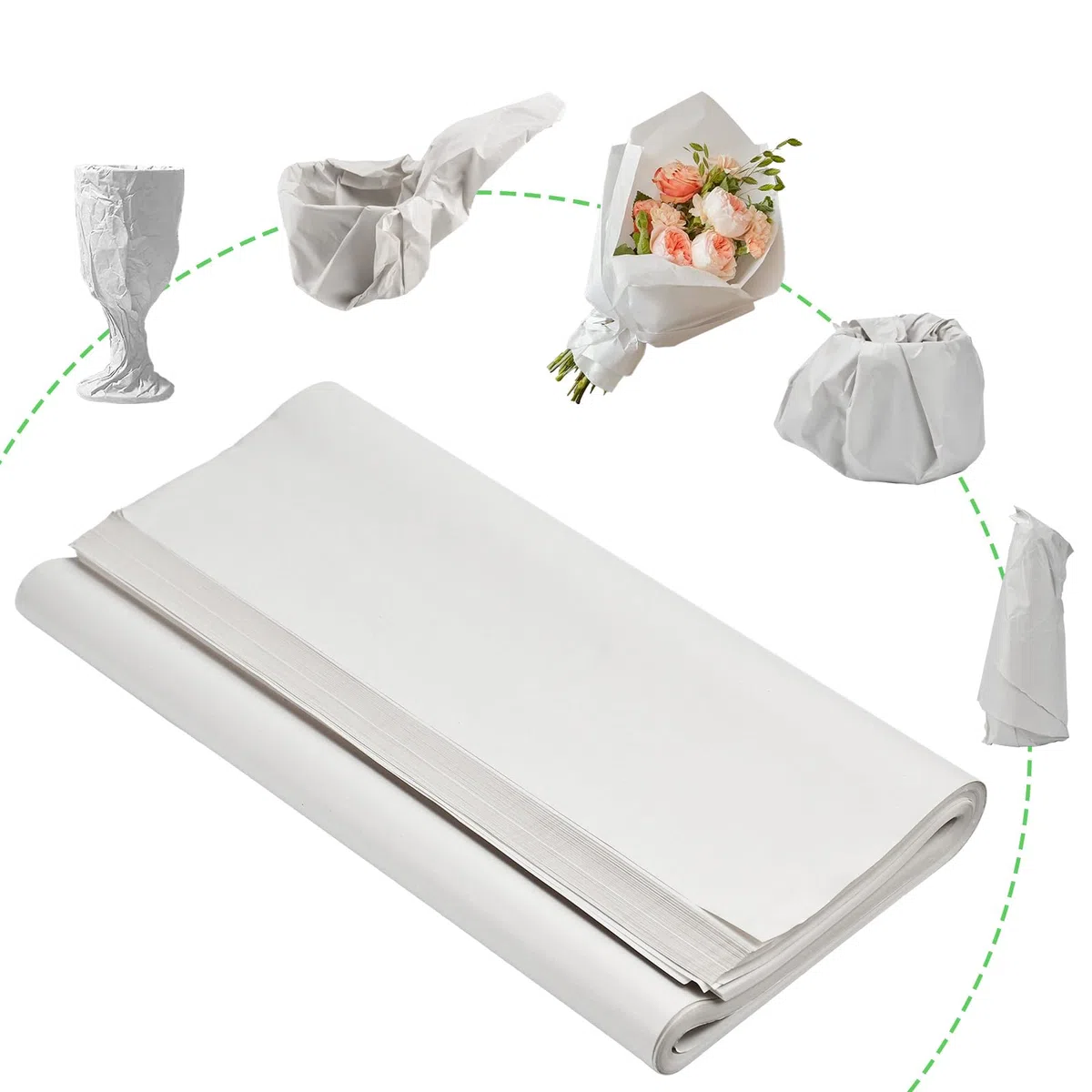 Papel de Embalaje Blanco para Mudanzas 100 Hojas de Papel de Seda para Embalaje de 70 x 38 cm Papel de Periódico para Envolver Cristal Vajillas Ropas Papel de Embalaje de Regalo para Tienda