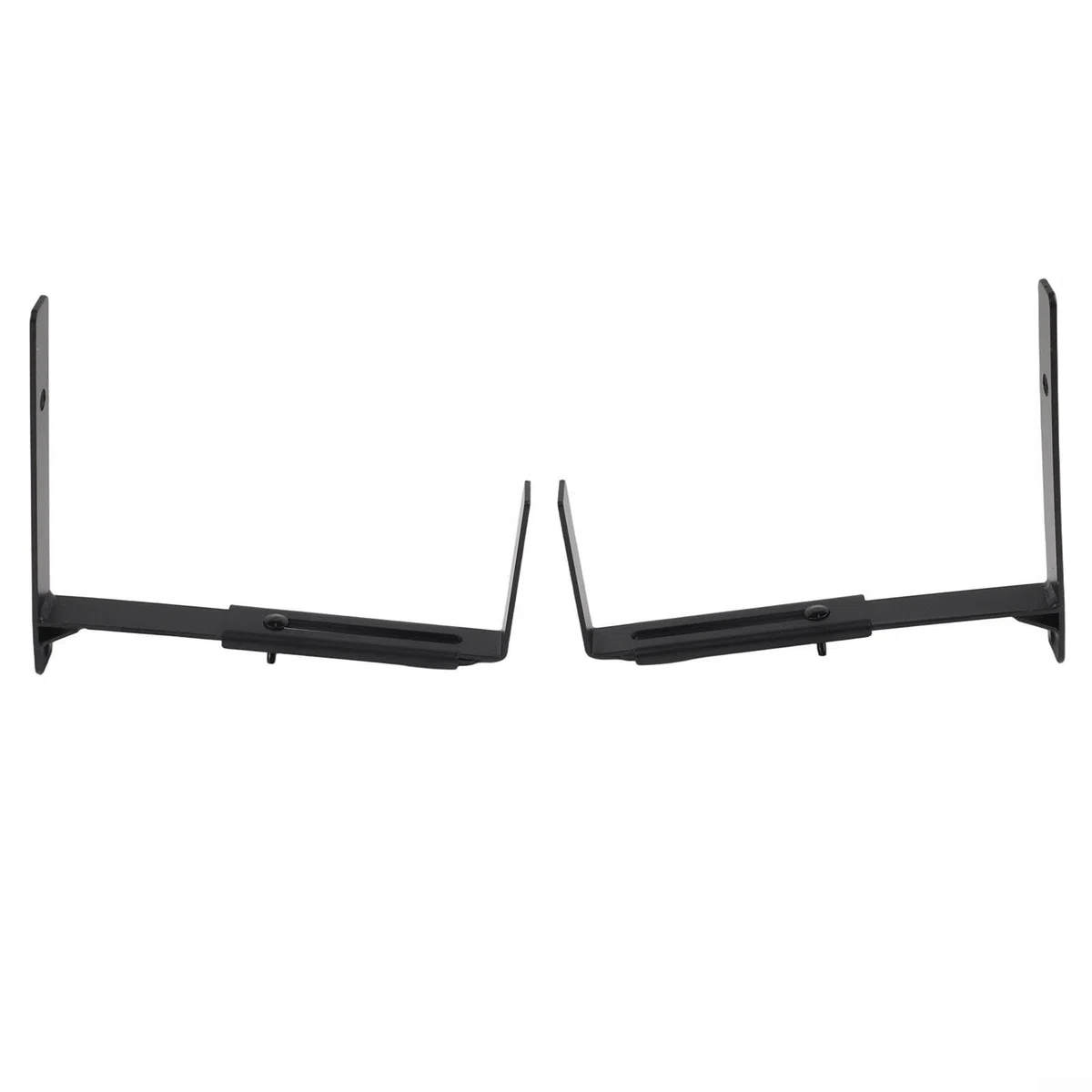 Ganchos de pared de hierro ajustables para plantas, juego de 3 soportes para macetas, solución perfecta para ventanas y jardines de barandilla (negro)