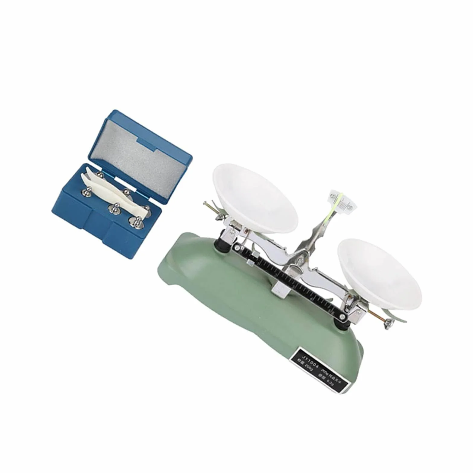Balanza de Laboratorio Precisión 200g, Kit Pesas y Pinzas Incluido, Equipo Científico para Experimentos Escolares en Física y Química, Instrumento Medición Exacta
