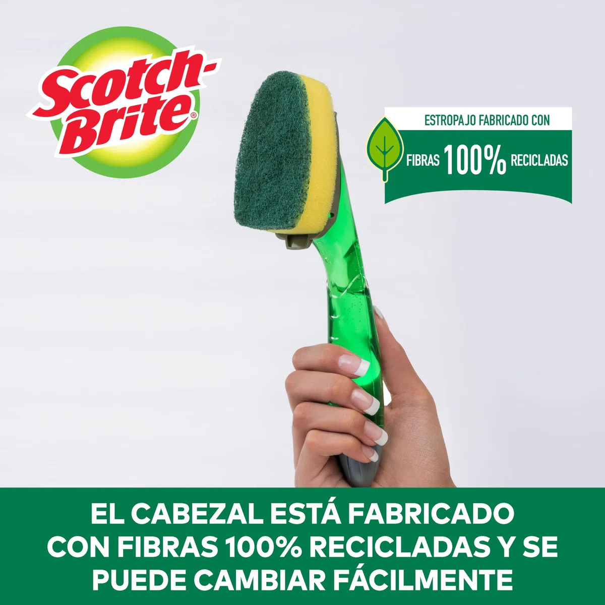 Scotch-Brite Recambios de Estropajo con Mango para tareas difíciles, 24 Unidades - para Limpiar Ollas, Sartenes y Bandejas de Horno