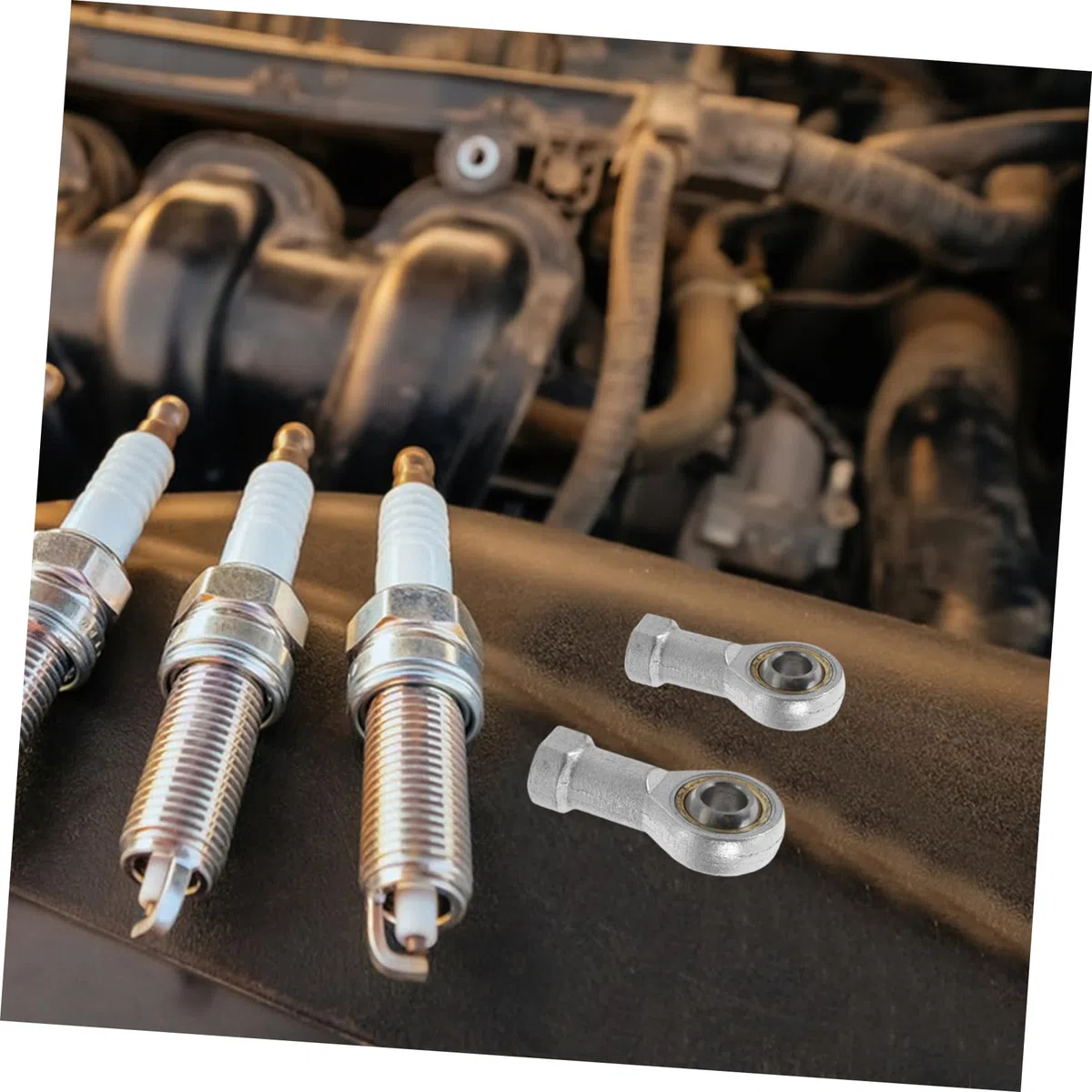 WOONEKY Cojinete Metálico de Unión con Ojo de Pez M10x1.25 4 Piezas para Extremos de Varilla Roscada, Rodamiento para Articulaciones de Cilindros, Compatible con Aplicaciones Industriales