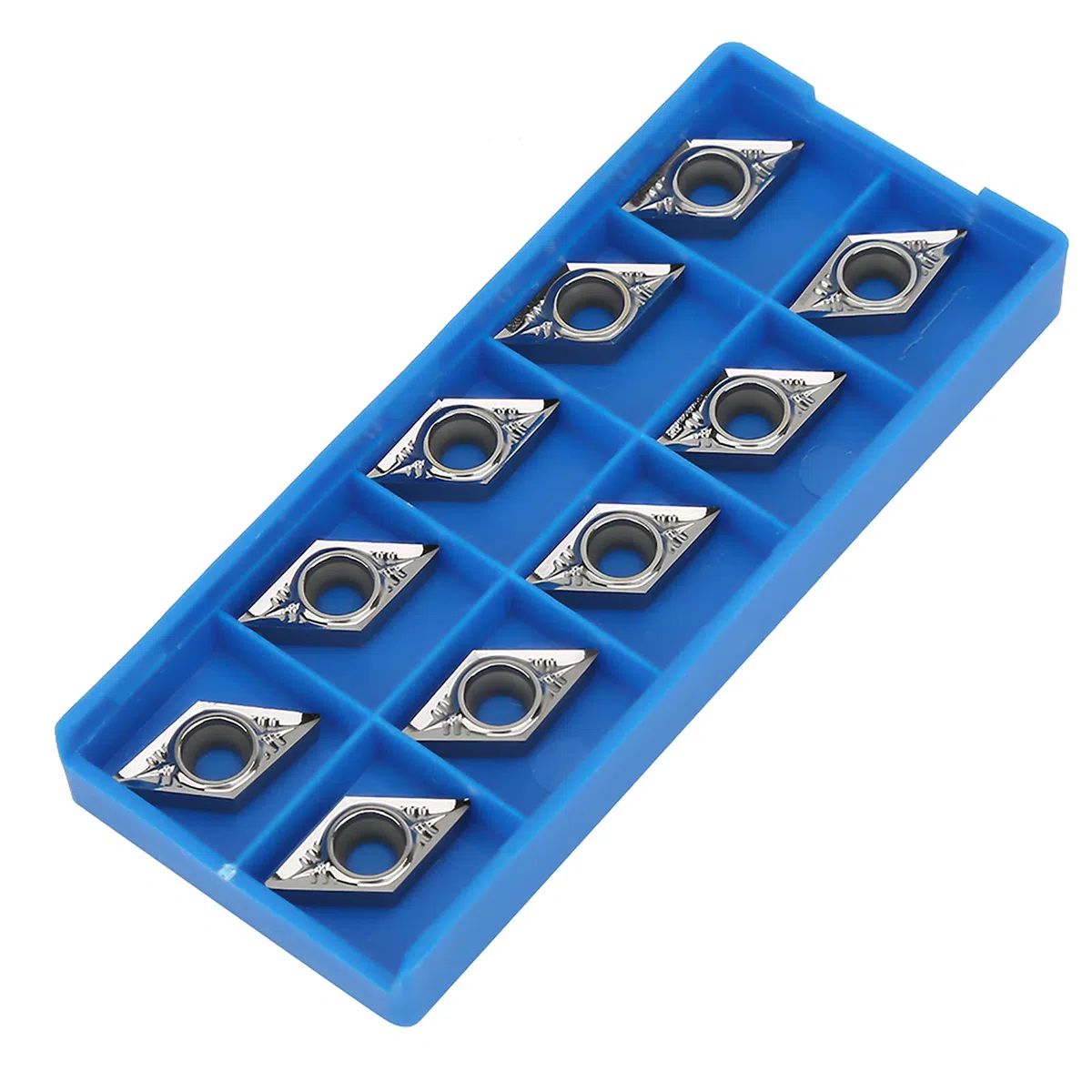 Oumefar 10 Uds DCGT11T304-AK H01 DCGT32.51-AK H01 Insertos de torneado CNC Cortador de torneado de Torno para procesamiento de aleación de Aluminio y Aluminio