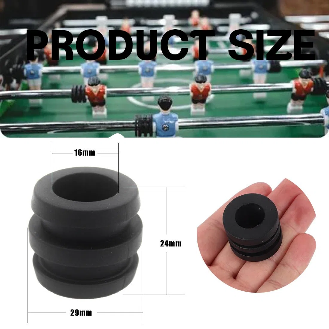 Rodamientos de mesa de futbolín, 10 juegos de bujes de mesa de futbolín Piezas de repuesto para mesa de futbolín Rodamientos de plástico livianos para juego de futbolín Bolas de futbolín