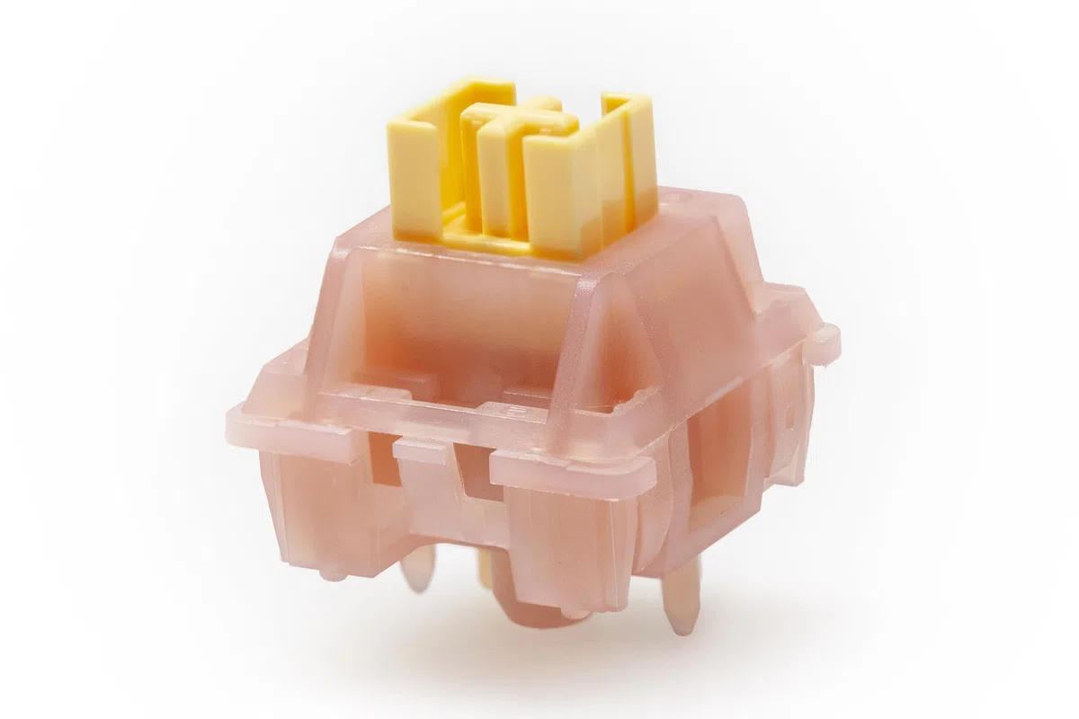 KPREPUBLIC Outemu Silent Peach V3 - Interruptor Lineal para Teclado mecánico, Color Lima táctil limón - Pom PA66 lubricado de fábrica (OTM V3 No LiGuide x110)