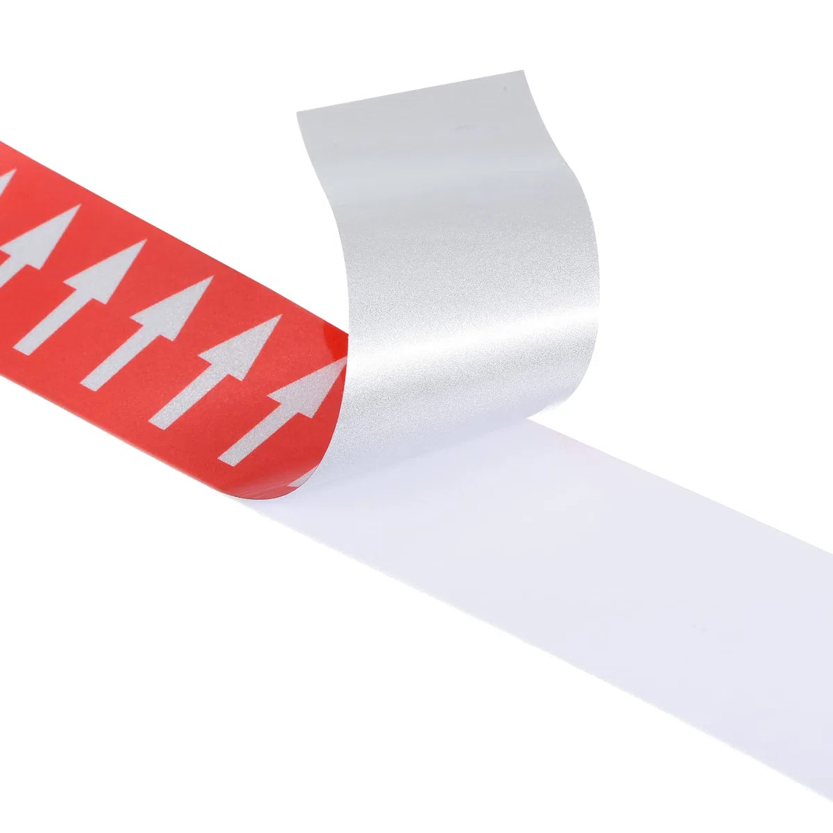 PATIKIL Flujo Flecha Cinta, Polietileno Tubería Marcado Pegatina con Reflectantes Tiras para Tubería Flujo Direccional Identificación, 1,2 Pulgadas x 33 Pies, Rojo Blanco