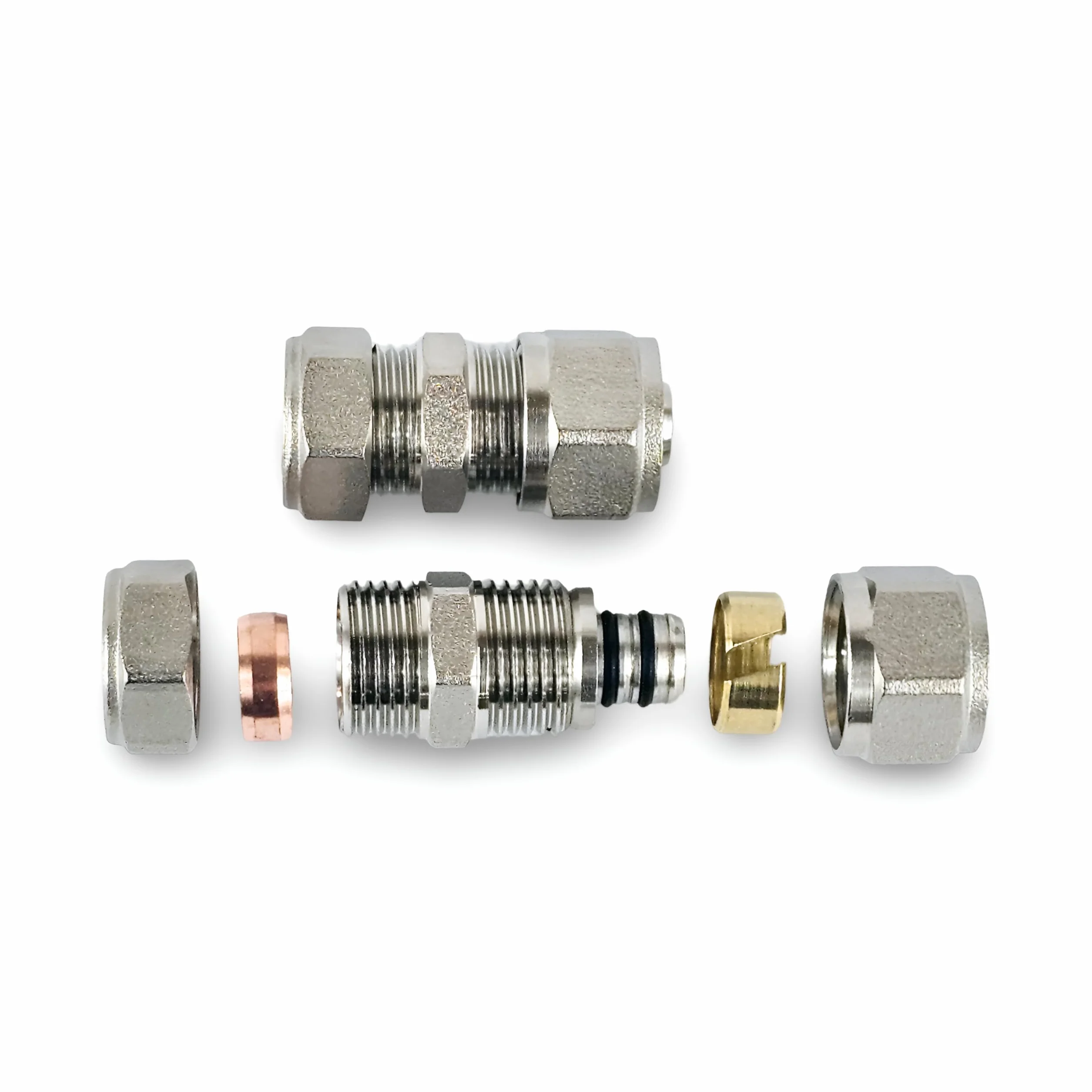 Lote de 5 accesorios reductores de manguera de 16 mm a 15 mm de cobre y plástico