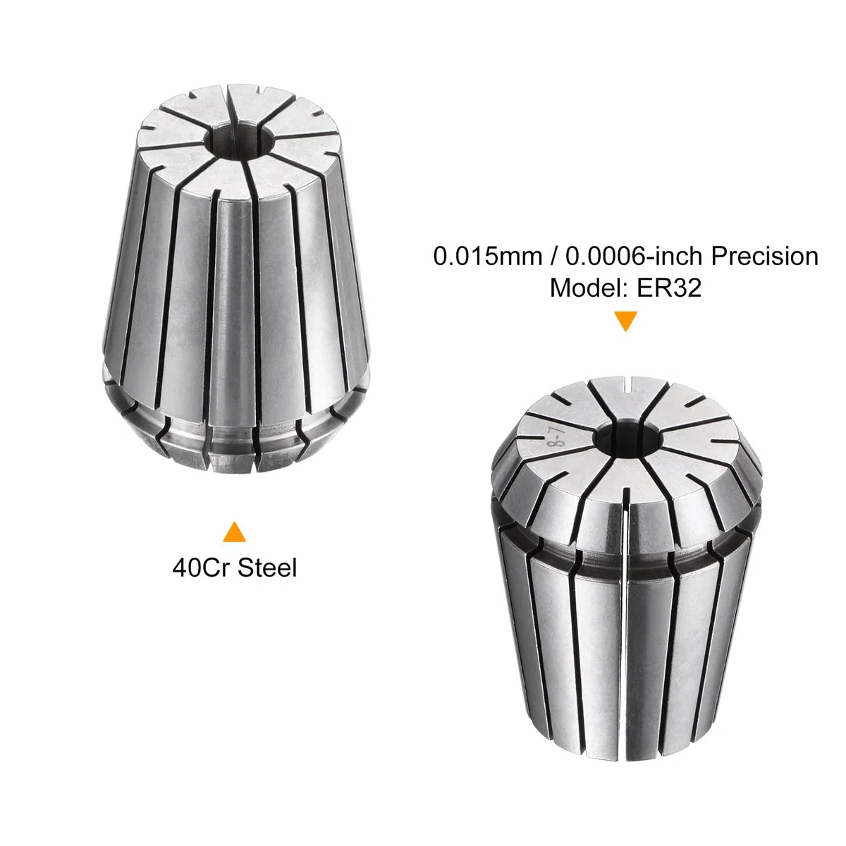QUARKZMAN 3 Piezas Er32 8mm Portabrocas de Pinza de Resorte de Alta Precisión 0.015mm para Máquina de Grabado CNC Torno Fresadora
