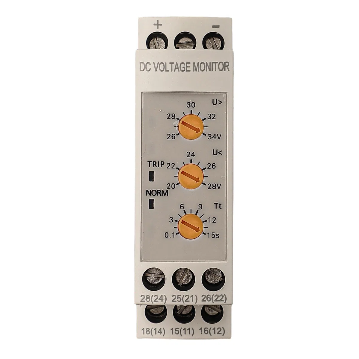 FACAIIO DVRD DC Sobretensión y Subtensión para relé de protección DC12V 24V 36V 48V Circuitos con retardo ajustable e indicadores LED