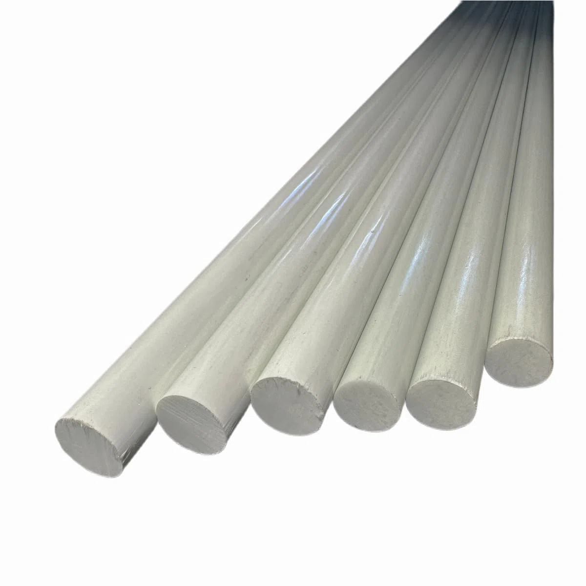 Varilla maciza de fibra de vidrio natural (poliéster), barra redonda de fibra de vidrio, resina de poliéster GFK (18 mm de diámetro, 2000 mm de longitud)