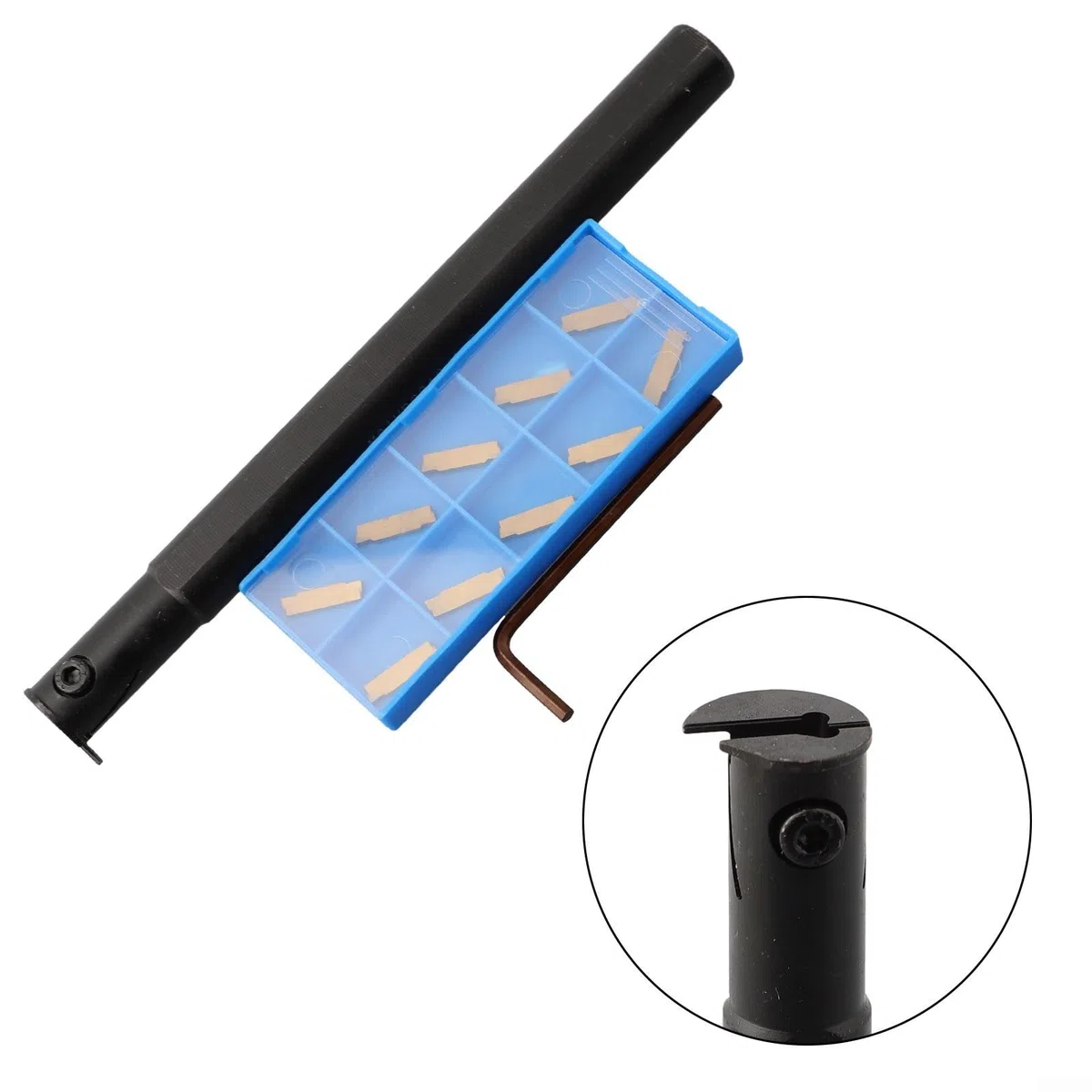 Soporte de herramientas de corte de torno CNC Herramienta de ranurado interno MGIVR 2016-1.5 Kit que incluye 10 insertos y llave de carburo MGMN150