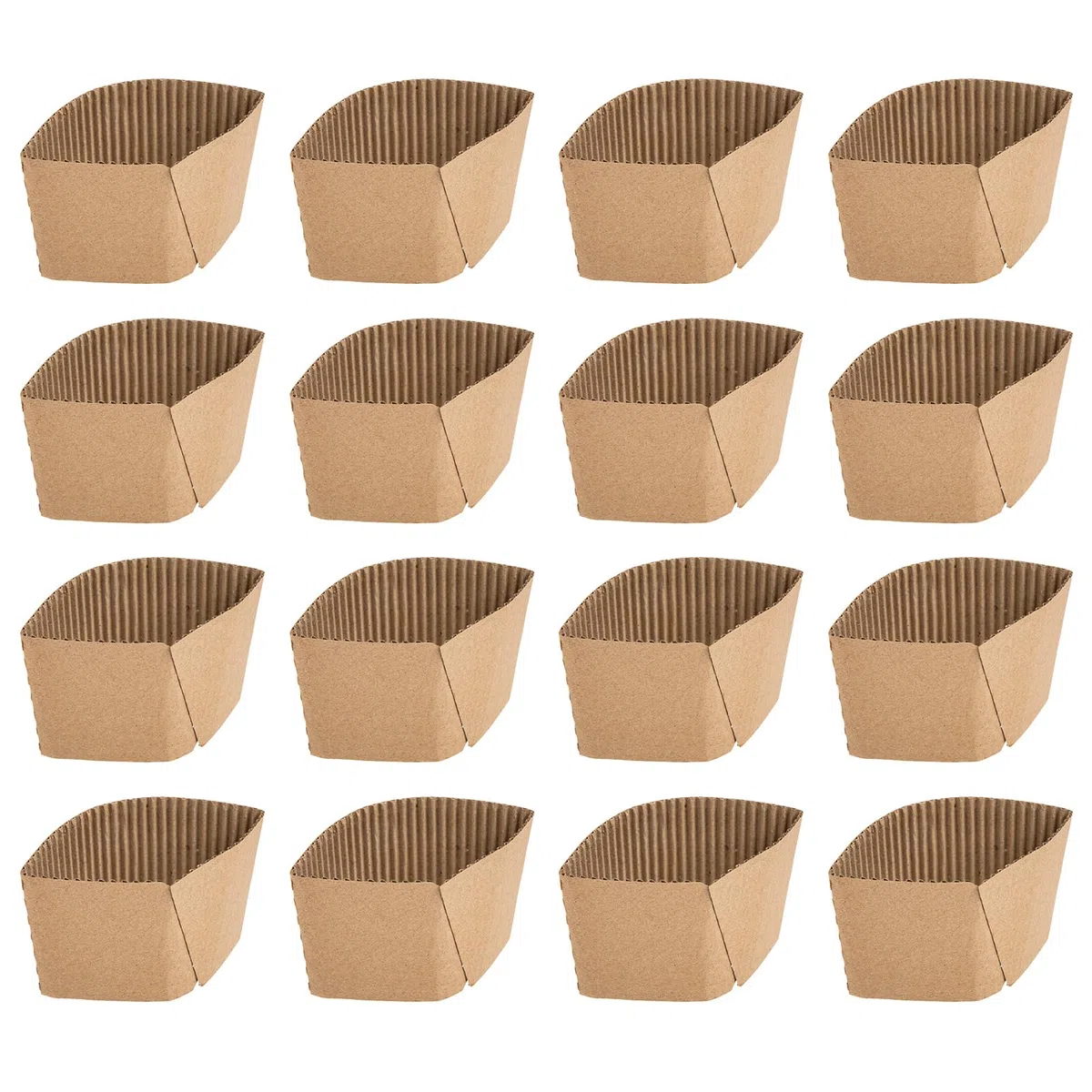 DOITOOL 250 Piezas Tazas de Café Kraft Chaqueta de Papel de Cartón Corrugado para Bebidas Calientes y frías Portavasos Tapas De Botellas De Refresco Mangas Para Calientes