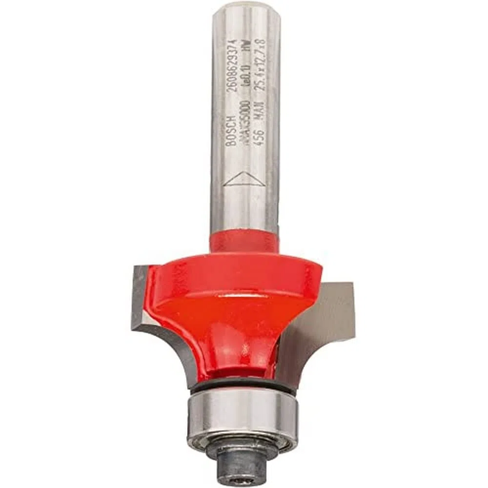 Bosch 1x Fresa para redondear Expert for Wood (Radio 6.35 mm, Longitud de trabajo 12.7 mm, Professional accesorio para fresadoras portátiles, fresadoras de mano)