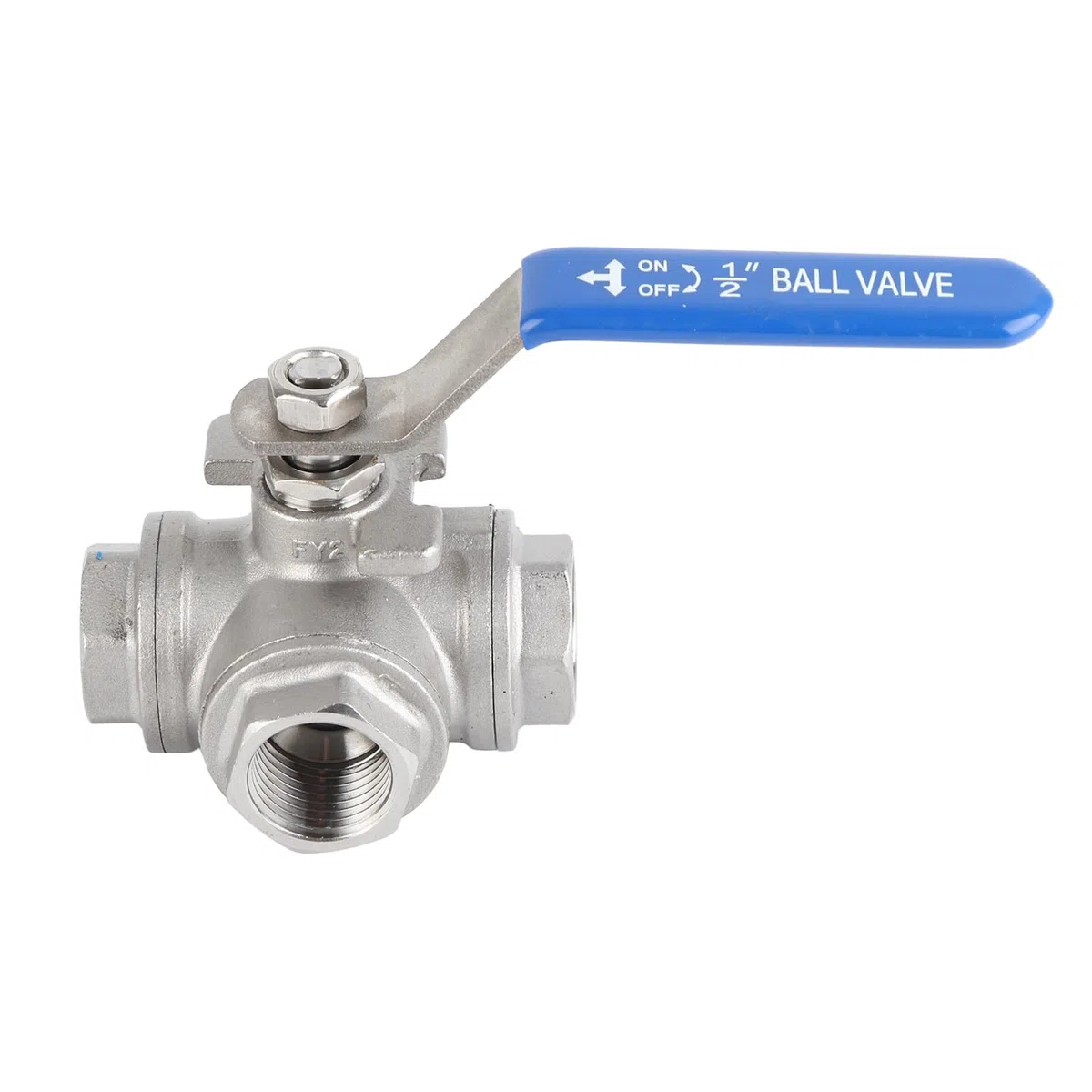 Válvula de bola de tubo de acero inoxidable SUS304 FTVOGUE de tres vías de rosca hembra DN15